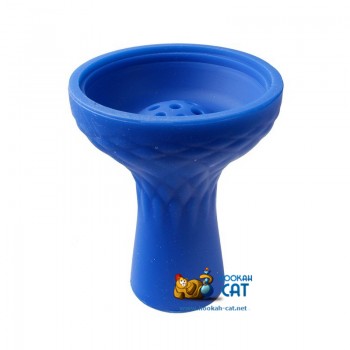 Чаша для кальяна силиконовая Hate Romb Blue (Хейт Ромб Синяя)