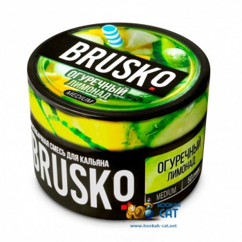Бестабачная смесь для кальяна Brusko Medium Огуречный Лимонад (Бруско Медиум) 50г