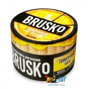Бестабачная смесь для кальяна Brusko Medium Лимонный Пирог (Бруско Медиум) 50г