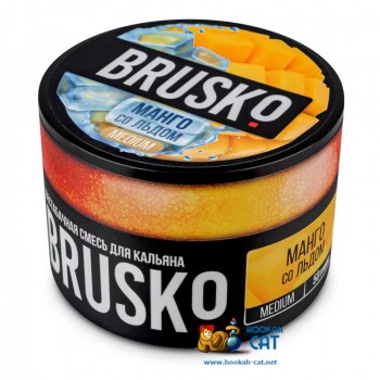Бестабачная смесь для кальяна Brusko Medium Манго со Льдом (Бруско Медиум) 50г
