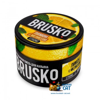 Бестабачная смесь для кальяна Brusko Strong Лимон с Мелиссой (Бруско Стронг) 50г