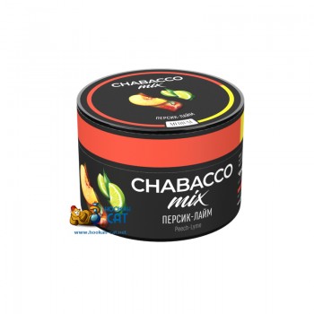 Бестабачная смесь для кальяна Chabacco Mix Peach Lime (Чайная смесь Чабакко Микс Персик Лайм) 50г