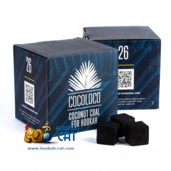 Купить натуральный кокосовый уголь для кальяна Cocoloco (Коколоко) 64 шт. (26мм, 1кг)