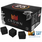 Уголь для кальяна Crown (Краун) 72 шт. (25мм, 1кг)