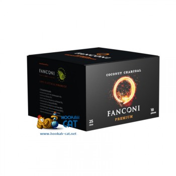Уголь для кальяна премиального качества Fanconi (Фанкони) 18 шт. (25мм, 250г)