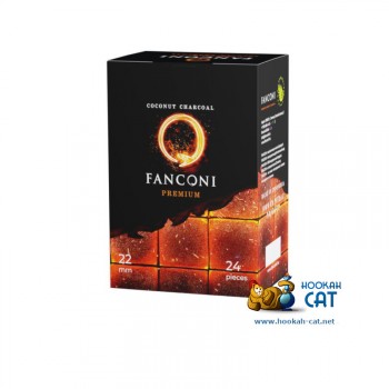 Уголь для кальяна премиального качества Fanconi (Фанкони) 24 шт. (22мм, 250г)