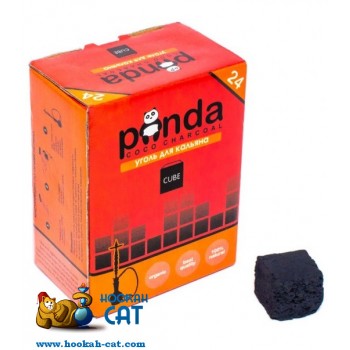 Кокосовый уголь для кальяна Panda Cube (Панда Красный) 24 шт. (22мм, 250г)