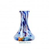 Колба для кальяна Hype Flask Mini White Blue Mg Crumb (Хайп Мини Бело Синяя Марганцевая Крошка)