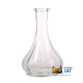 Колба для кальяна Vessel Glass Drops Капля Прозрачная Рифленая