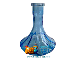 Колба для кальяна Vessel Glass Рифленая Голубая