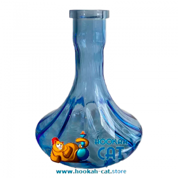 Колба для кальяна Vessel Glass Рифленая Голубая купить в Москве быстро и недорого