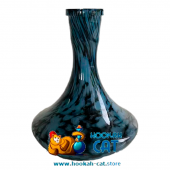 Колба для кальяна Vessel Glass Черно Синяя Крошка