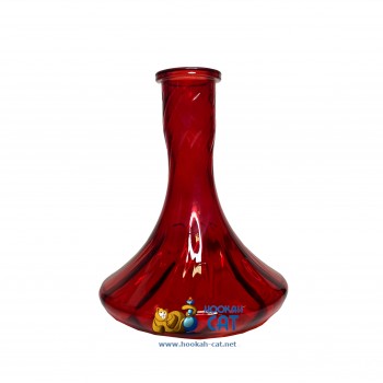 Колба для кальяна Vessel Glass Рифленая Красная купить в Москве быстро и недорого