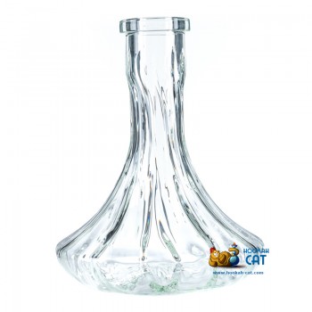 Колба для кальяна Vessel Glass Рифленая Прозрачная купить в Москве быстро и недорого