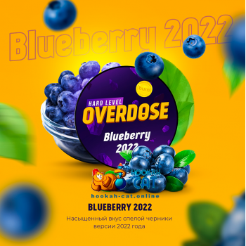 Заказать кальянный табак Overdose Blueberry 2022 (Овердос Черника) 25г онлайн с доставкой всей России
