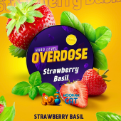 Табак Overdose Strawberry Basil (Клубника Базилик) 100г Акцизный