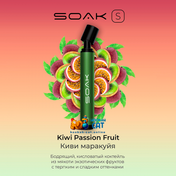 Одноразовая электронная сигарета Soak S Kiwi Passion Fruit (Киви Маракуйя) 2500 затяжек